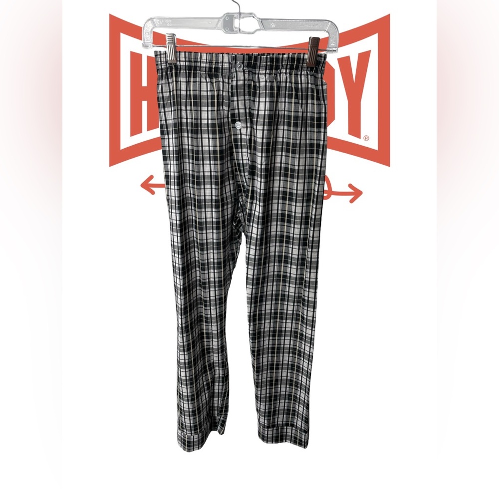 Harley-Davidson Men's Black and White Plaid Joggers